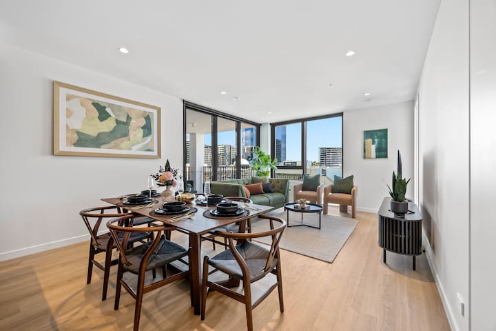 Stylish Family Apt, Free Car Park, Pool & Gym