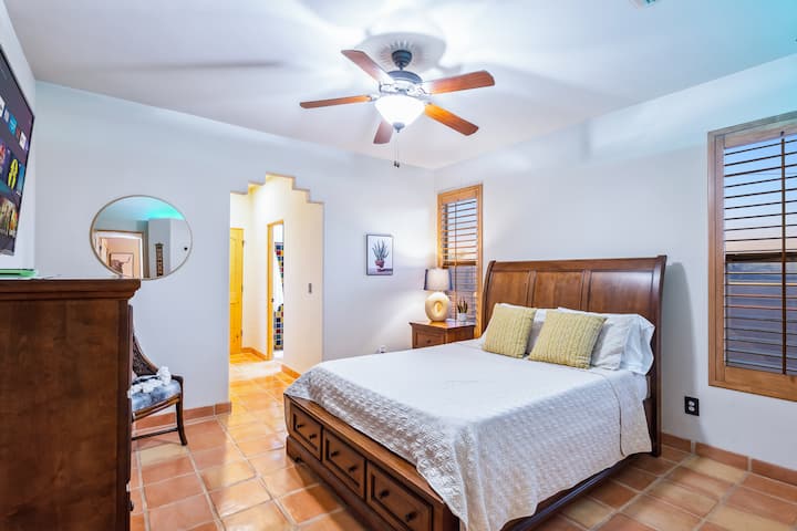 Comfortable bedroom with ensuite access