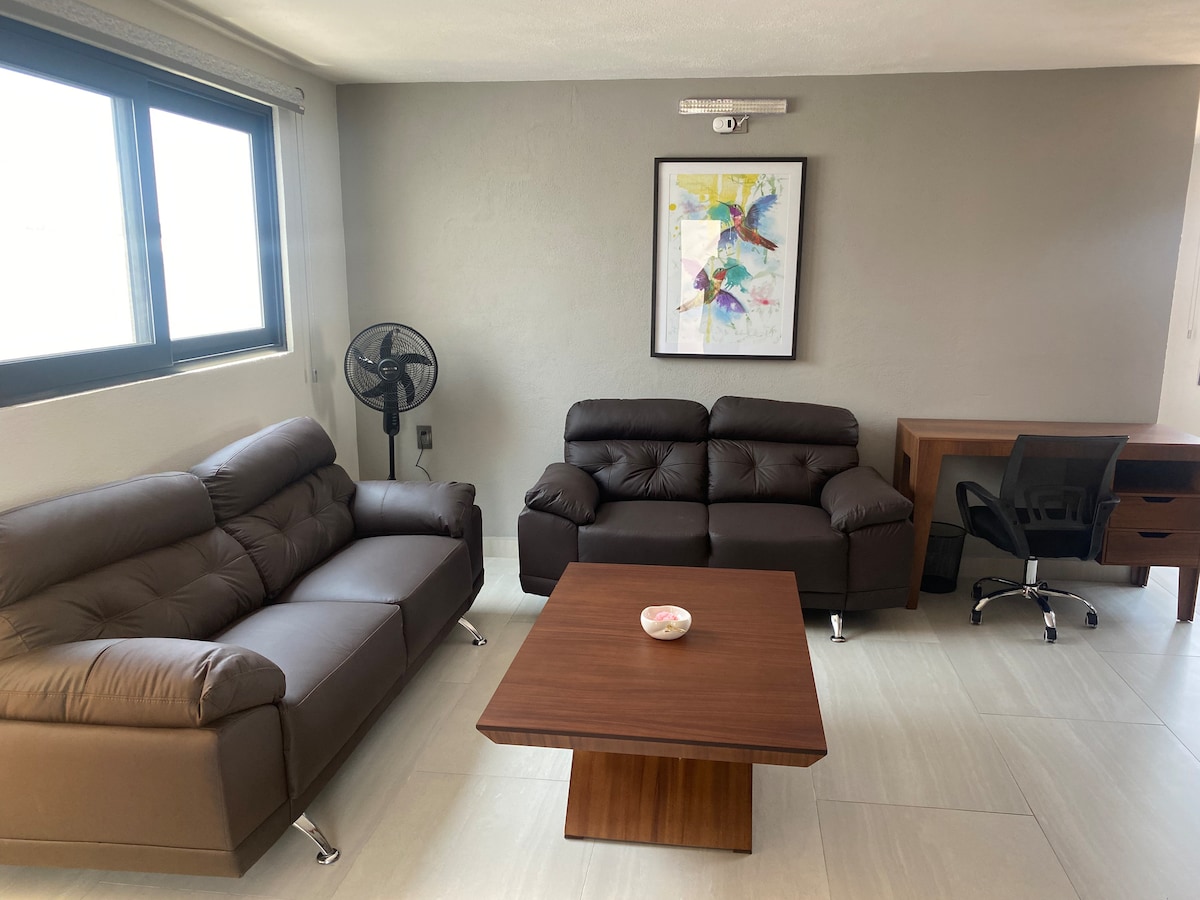 Successful Airbnb property: N301 Apartment for long stays, near squares, A/C in Arboledas