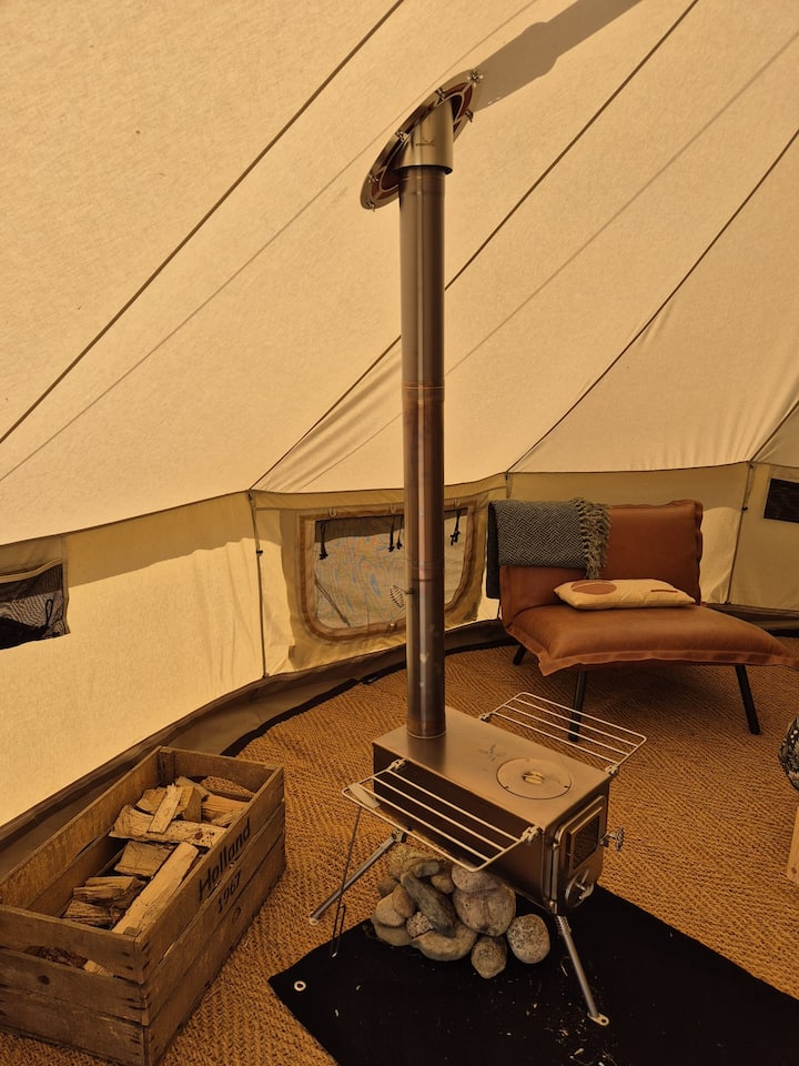 Luxe Glamping Tent Met Kachel, Sauna En Hottub - Hällefors