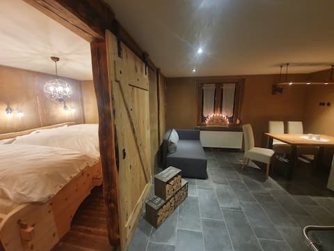 Nature house by the forest in the Erzgebirge
