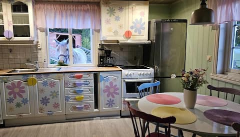 Cozy farmhouse on a visiting farm