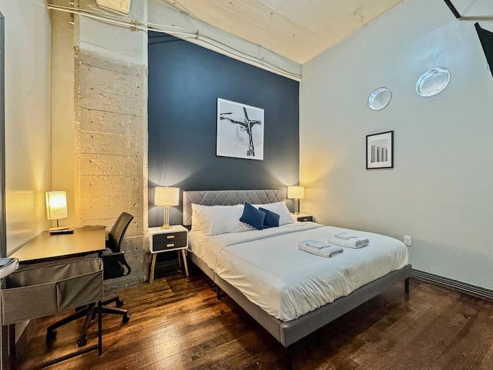 Enjoy a peaceful retreat with comfortable furnishings, bedside lighting, and plenty of room to settle in during your stay.