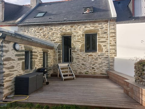 House on Groix Island with car