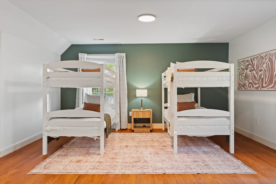 The Hangout Loft kids room with bunk beds
