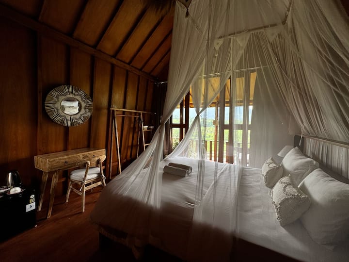 Cabin Elevated-amazing Ricefield & Mountain View - Sidemen