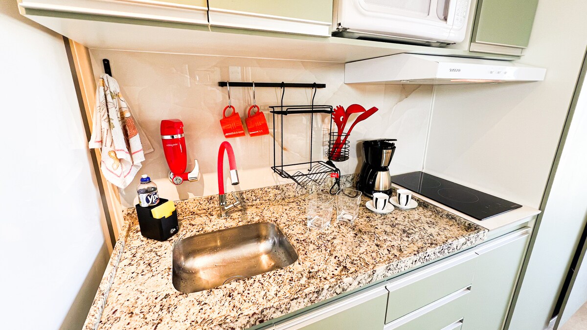 Top Airbnb: 23rd floor+AC+pool+gym+sauna in front of Copan em República