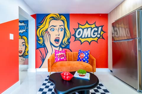 Top Airbnb: Pop Studio | 10 Min Airport | Hot Tub | King Bed in Hialeah