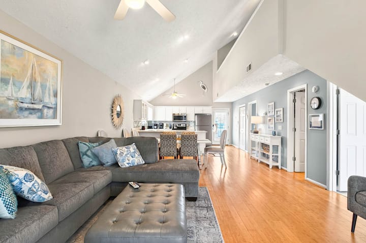 From couch to kitchen in one easy step! This open-concept layout keeps the whole crew connected, whether you're making pancakes or playing cards at the dining table.