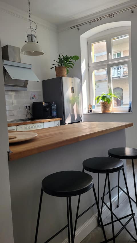 Top Airbnb: Spacious and charming apartment in Łazarz in Łazarz