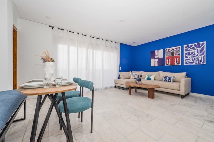 Bel Appartement N°14-nuances Bleus - Casablanca
