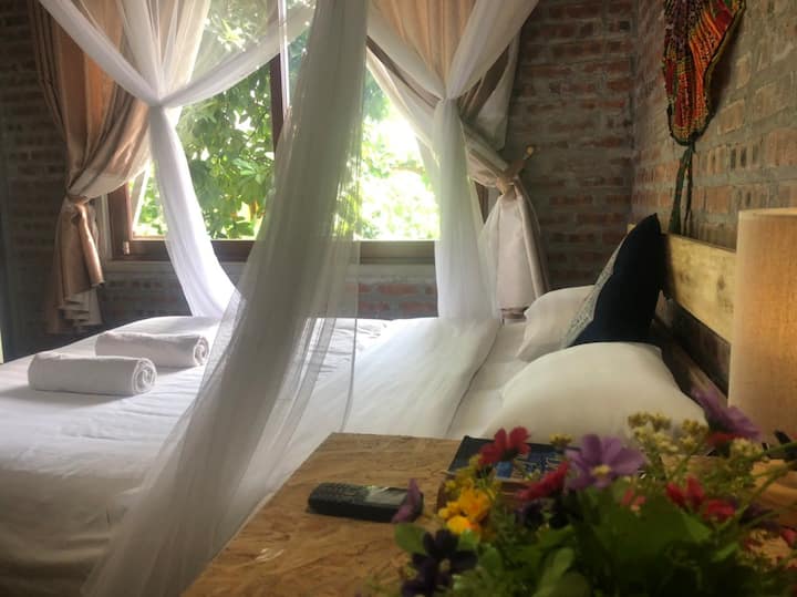Phòng 1 Giường View Vườn - Eco Homestay - Mai Châu