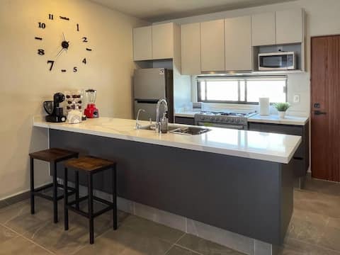Successful Airbnb property: Apartment in Zakia, 2 rec, A/C, digital access in Querétaro