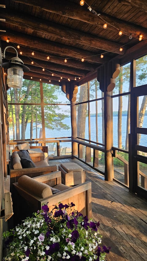 Top performing Airbnb: Breathtaking Beachfront Cabin in Bridgton