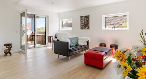 Top Airbnb: Brand new townhouse in the center with a lovely roof terrace in Svendborg