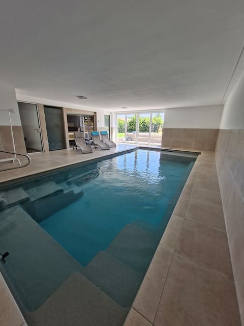 Private indoor pool and sauna, absolutely quiet location