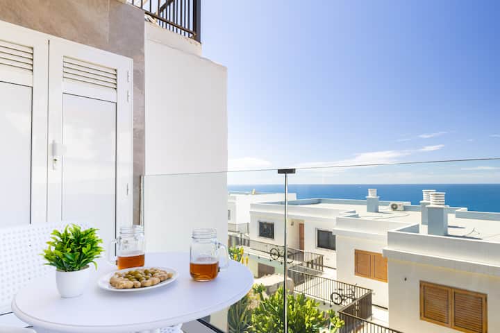 Private balcony overlooking the Atlantic