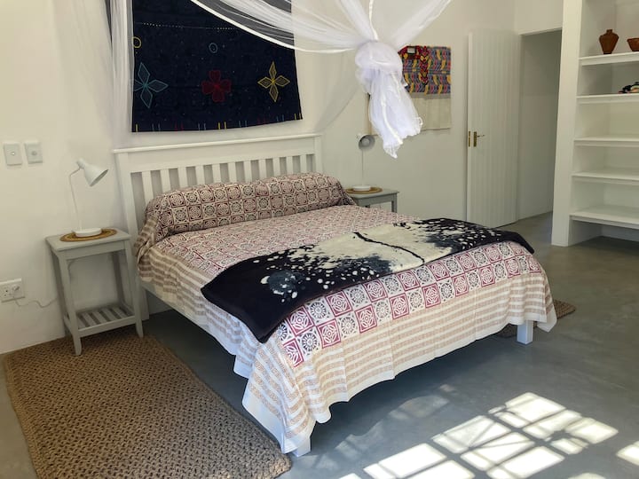 The queen bed is super comfy.