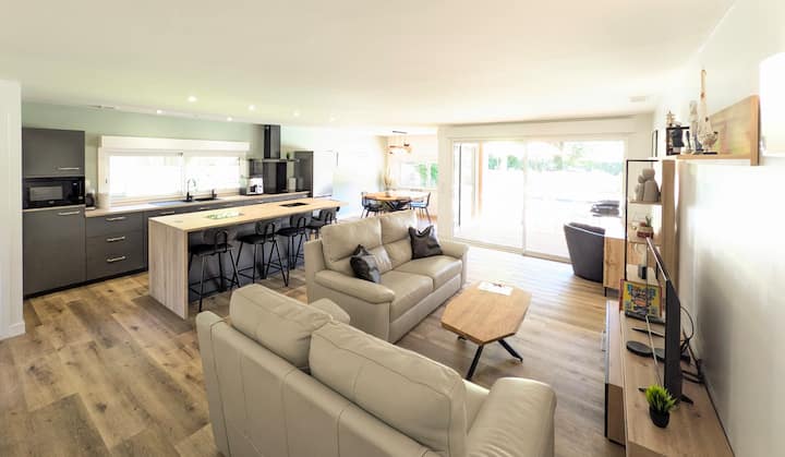 Villa 4* Piscine Chauffée, Vélos, Océan & Golf - Moliets-et-Maa