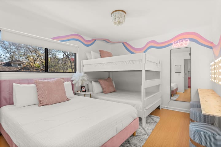 3 Memory Foam Krevat dopio "Queen" në dhomën e gjumit "1989"