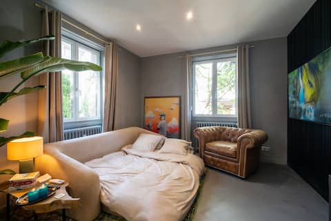 Propriété Airbnb réussie: Air-conditioned apartment with terrace and king size beds à Sélestat