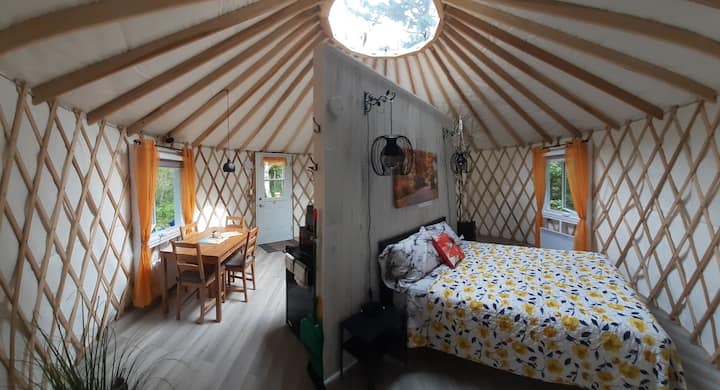 Le dôme offre une luminosité exceptionnelle et l’occasion de regarder les étoiles à partir du lit