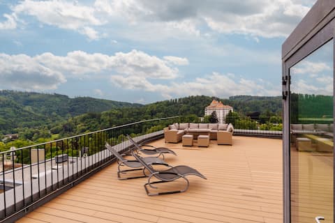 Penthouse with Panoramic Terrace & Sunset Views