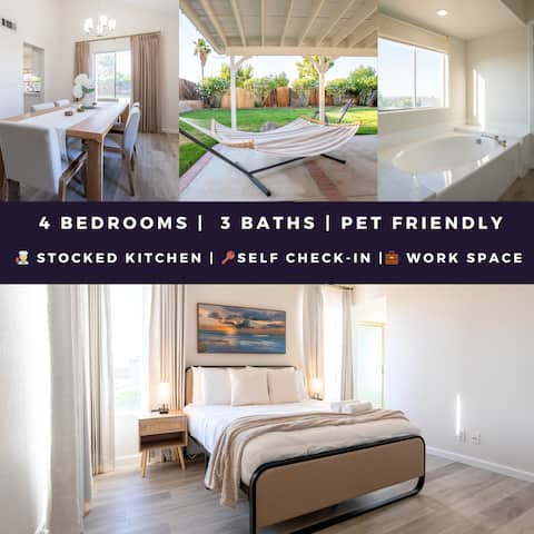 Pet Friendly 4BR Prime Location