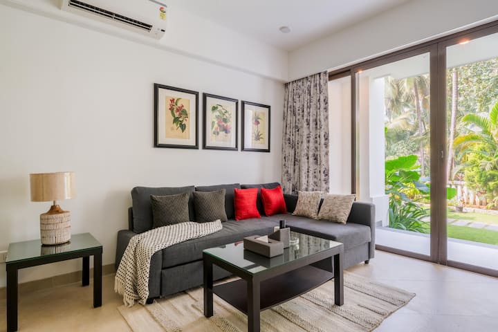 Chic 1bhk-walk To Candolim Beach - Goa