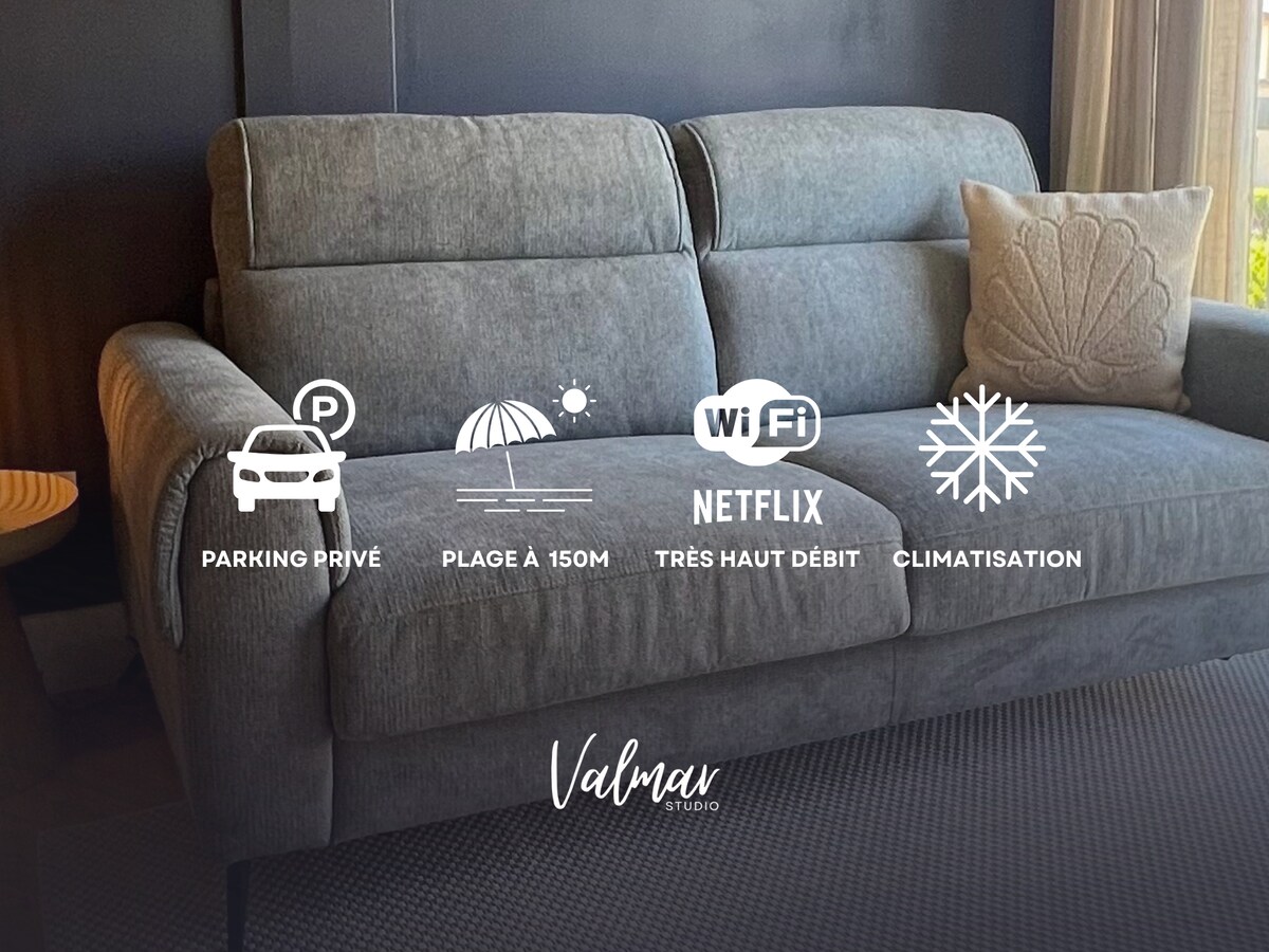 Annonce Airbnb populaire: Valmar Studio, 150 m from the beach à Valras Plage