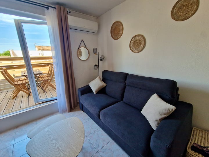 T2 Lumineux, Terrasse, Wifi, Parking, Proche Plage - Marseillan