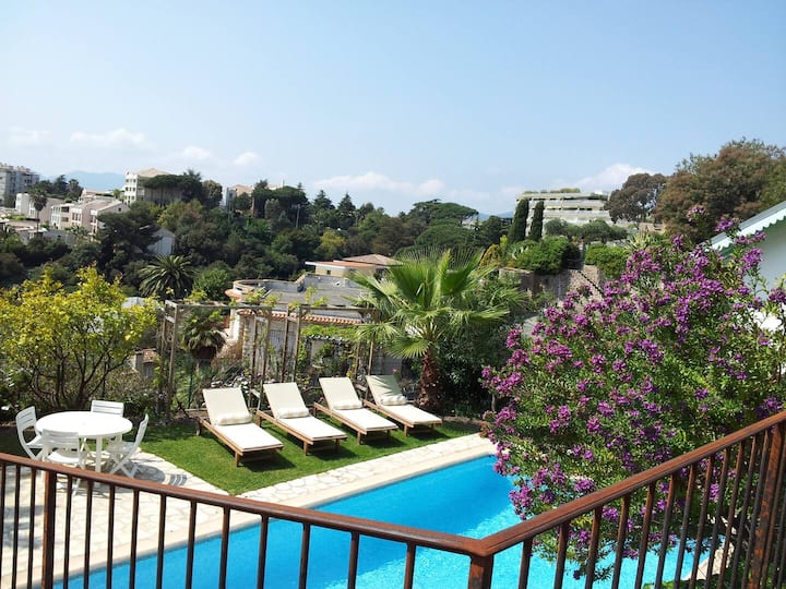 Villa Oasis Vue Mer Avec 4 Chambres Piscine Jardin - Cannes