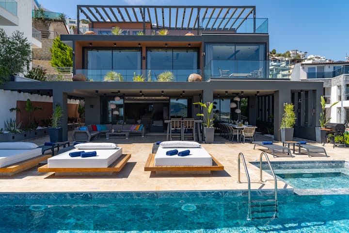 Isıtmalı Dış Havuz & Sauna Ve Hamam, Lüks Villa - Kalkan