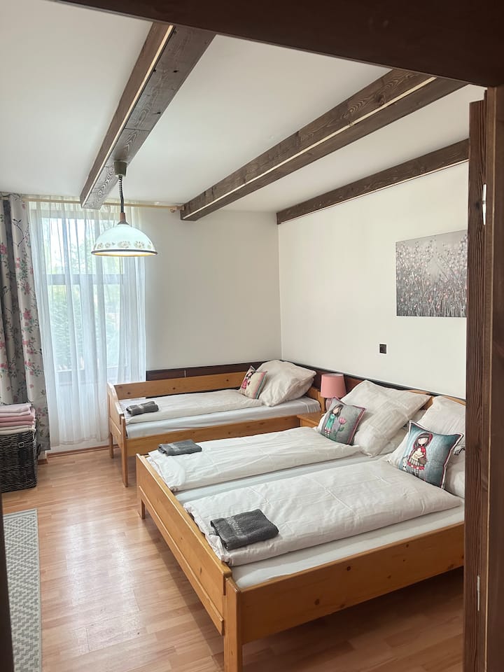 2. голема соба со три кревета