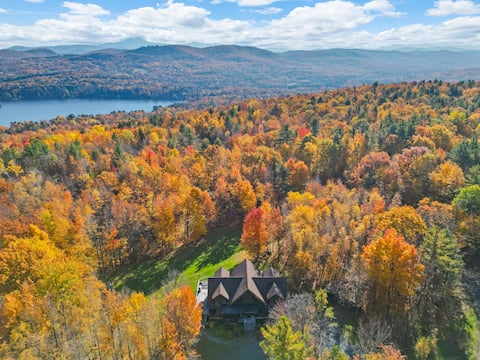 Huge Log Cabin by Lake