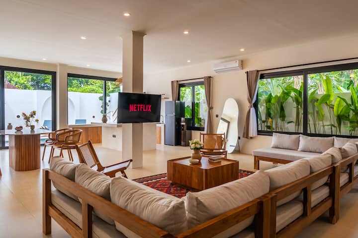 Chez Jorge Peaceful 2br Pool Rooftop 5min Canggu - بالي