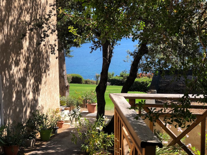 Appartement Ombragé Avec Terrasse En Bois, Vue Mer - Corse