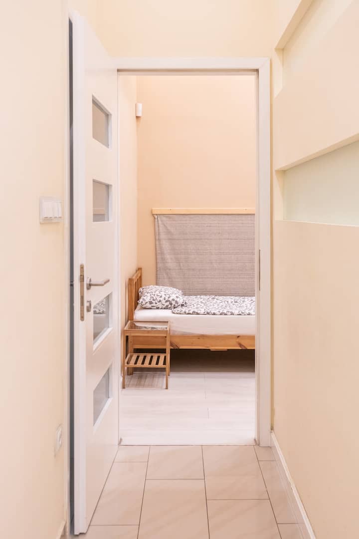 First bedroom with 3 beds