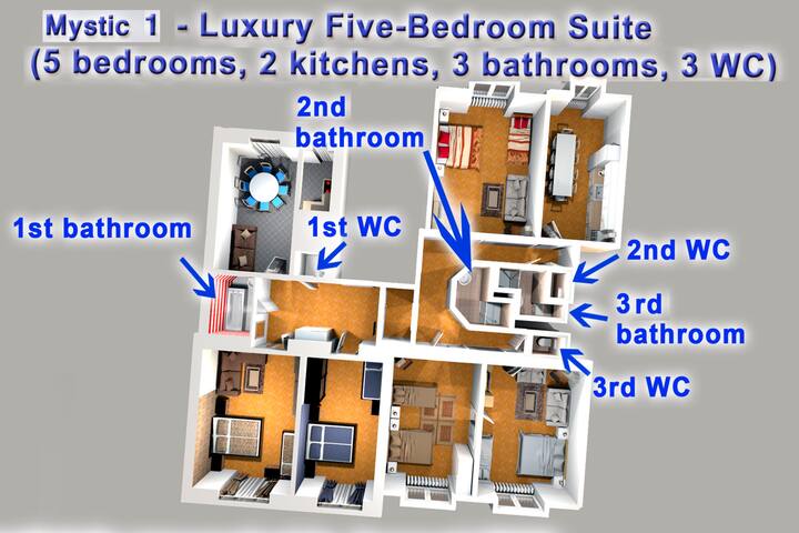 Mystic 1 apartment – large 212m2, max. 17 persons gallery image 4