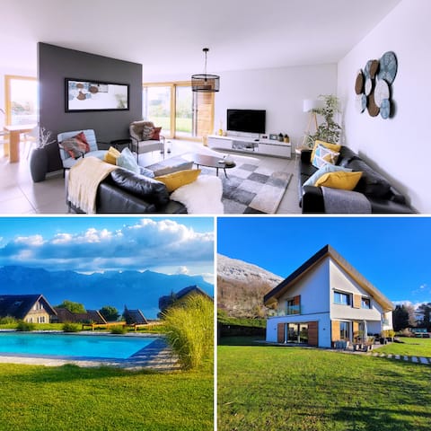 Montreux Holiday Home, modern villa with lake view