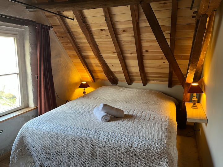 Slaapkamer 1: dit bed kan worden omgetoverd tot 1 kingsize bed (1,80 x 2,10 m)