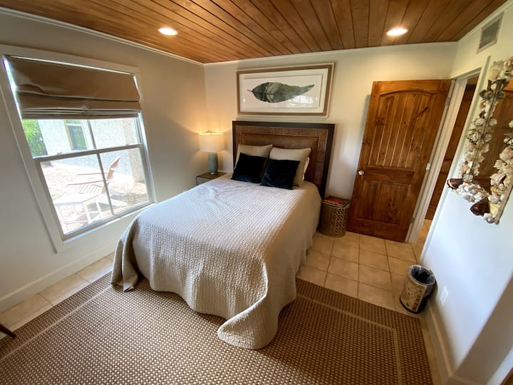Queen Bedroom # 3 with marsh views and a sofa