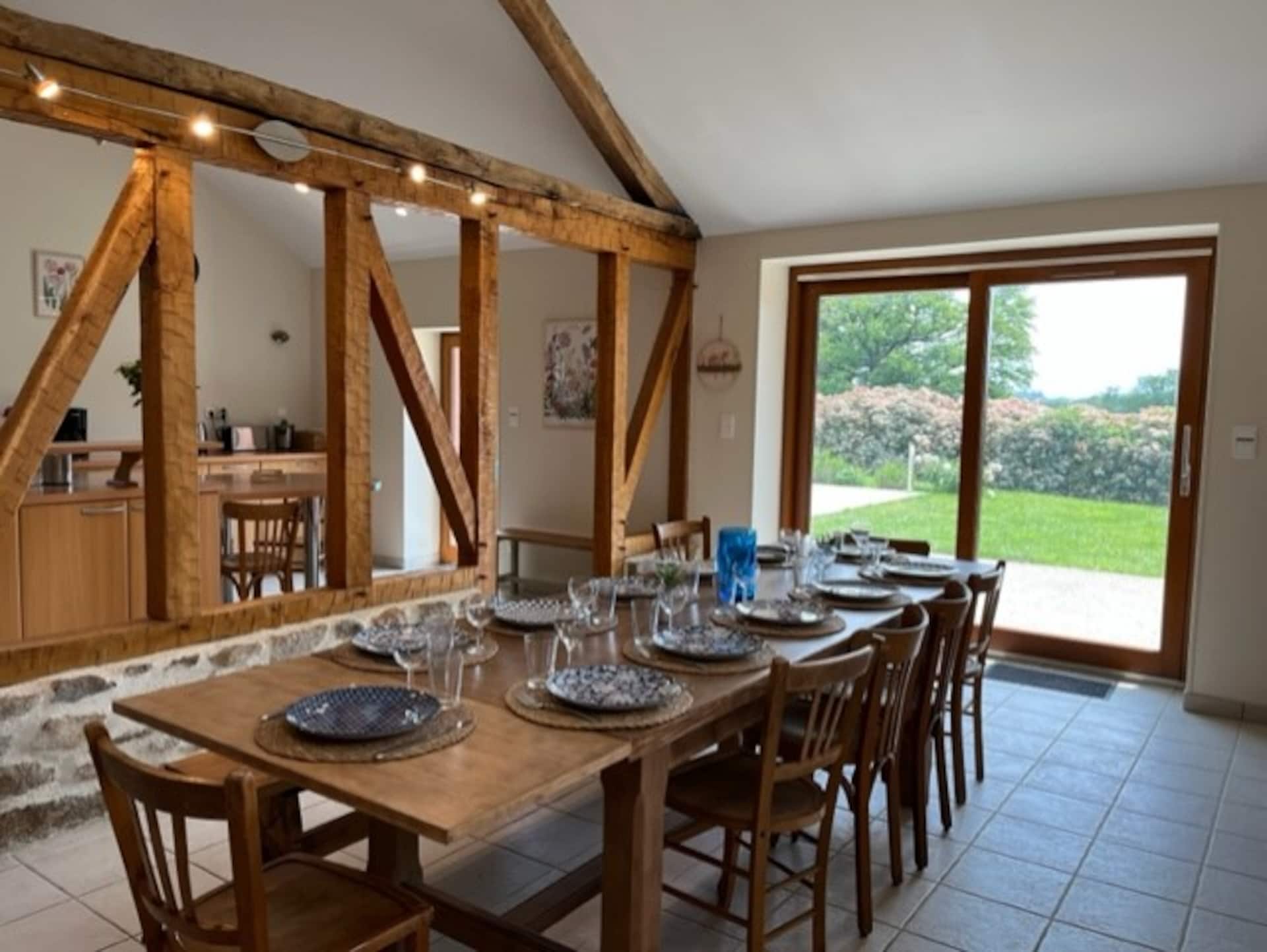 Séjour avec poêle à bois