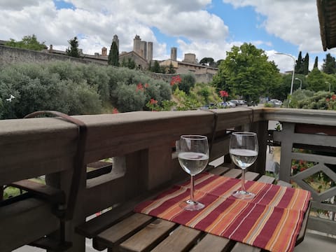 The Balcony of Rina on San Gimignano