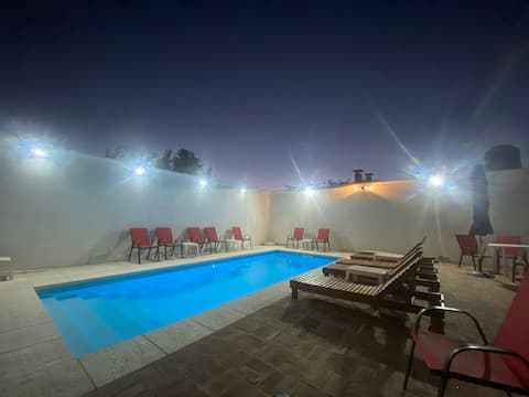 Mina Clavero, downtown, pool, garage, air conditioning.