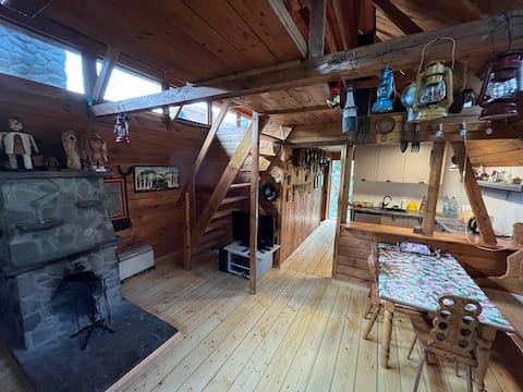 Ski patrol cabin with sauna and fireplace
