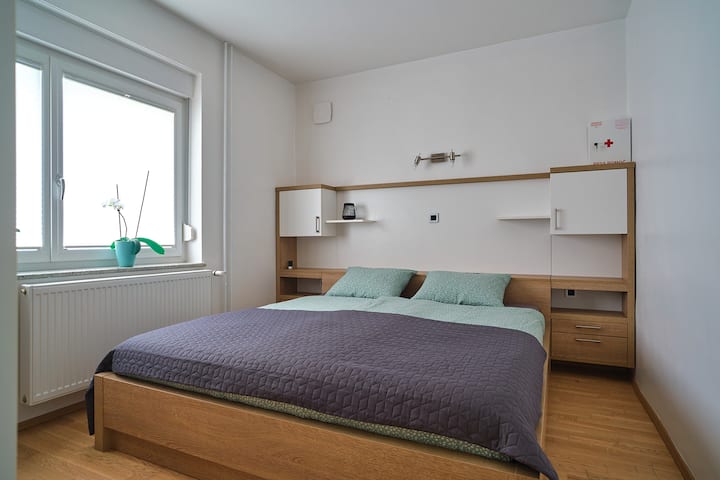 带加大双人床的卧室