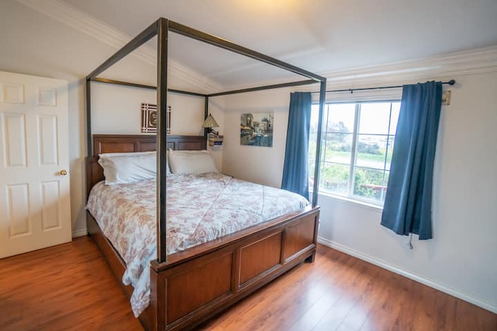 Another view of the King bed in the master bedroom.