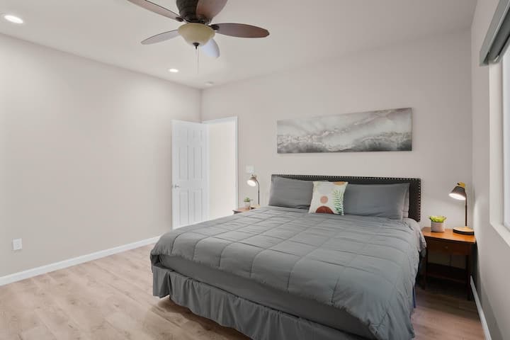 Expansive pillow-top king bed in master suite