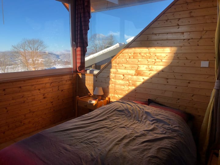 loggia v režime spálne... ťažko snívať lepšie na obdivovanie hviezd! Lit Queen s veľkosťou 160 x 200